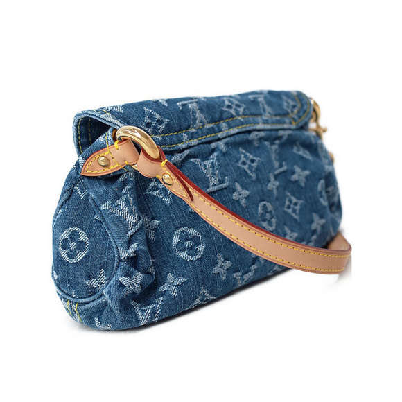 Louis Vuitton Denim Mini Pleaty Shoulder Bag Blue - Picture 2 of 9